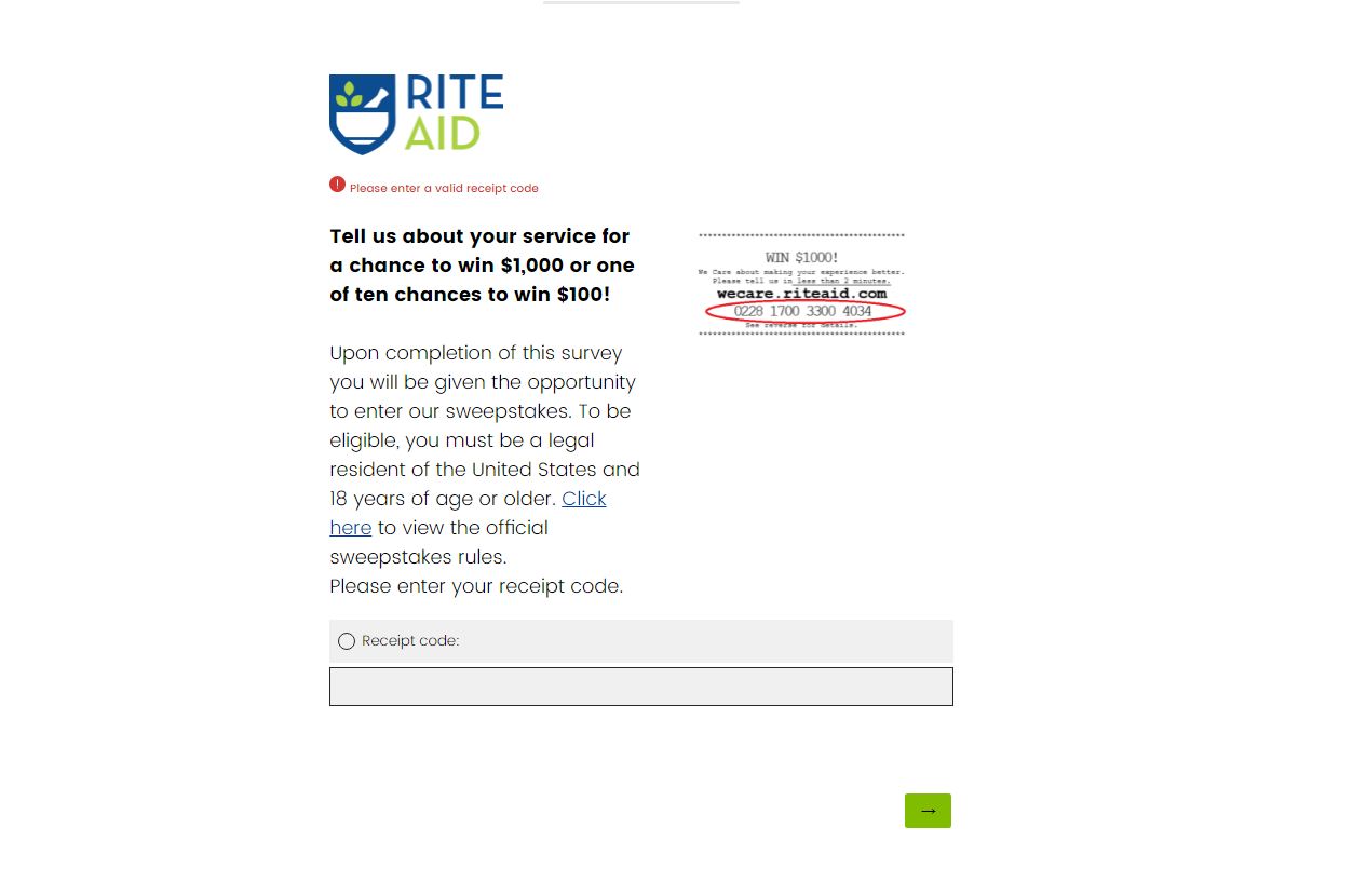 Wecare.Riteaid.com Survey - Take Rite Aid Survey to Win $1,000!